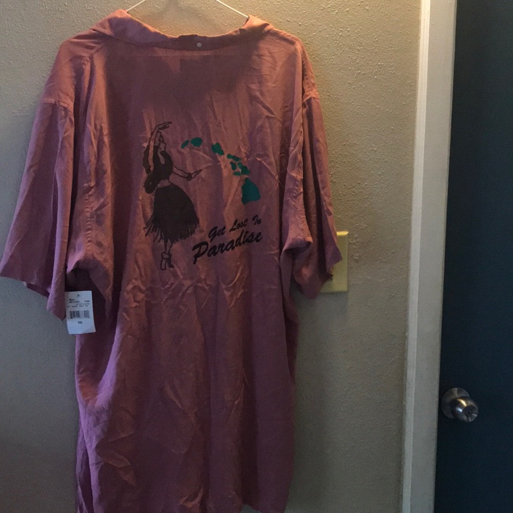 Hawaiian shirt mens pink size 2xl